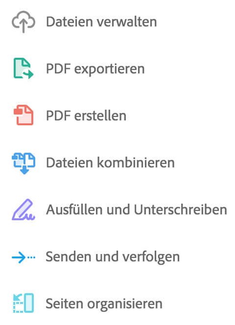 Die PDF Services und Browserdienste der Document Cloud.